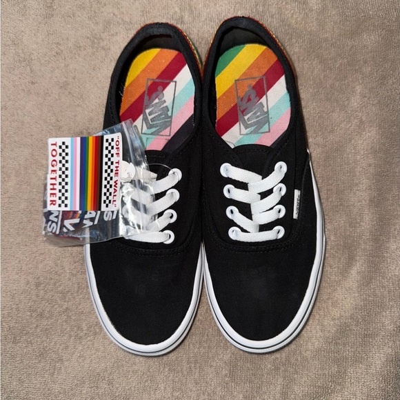 Vans Lace Shoes PRIDE Embroidered Rainbow - Picture 1 of 6